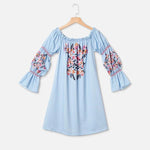 Floral Print Off Shoulder Dress