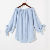 Off Shoulder Denim Dress