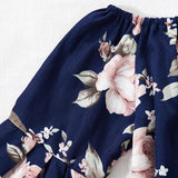 Flirty Floral Off Shoulder Mini Dress