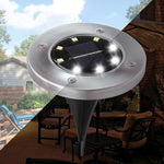 2 Pcs Solar-Powered LED Ground Light