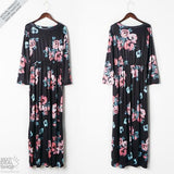 Long Sleeve Floral Print Maxi Dress